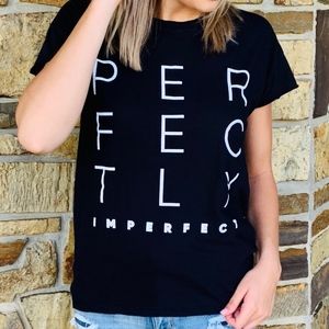 PERFECTLY IMPERFECT Distressed Rocker Tee
